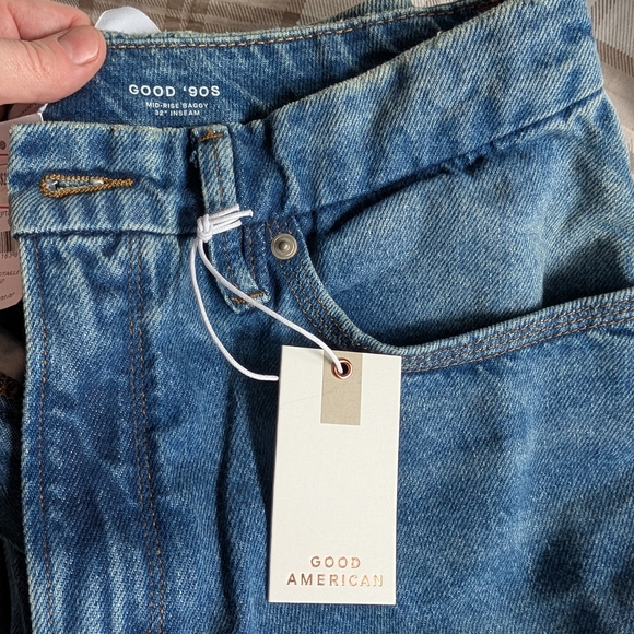🔖NWT Good American Good 90s Relaxed Fit Mid-rise Baggy Jeans - 10/30 32" Inseam - Picture 6 of 14